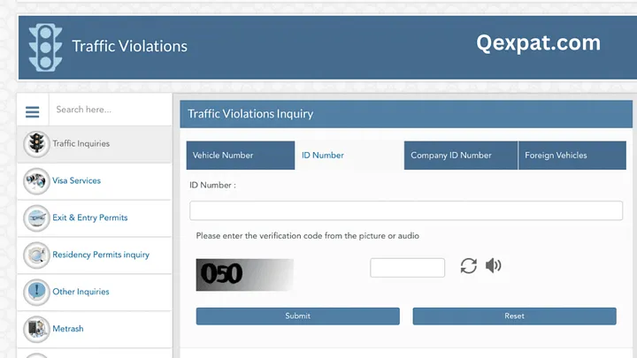 MOI Qatar Traffic Violation